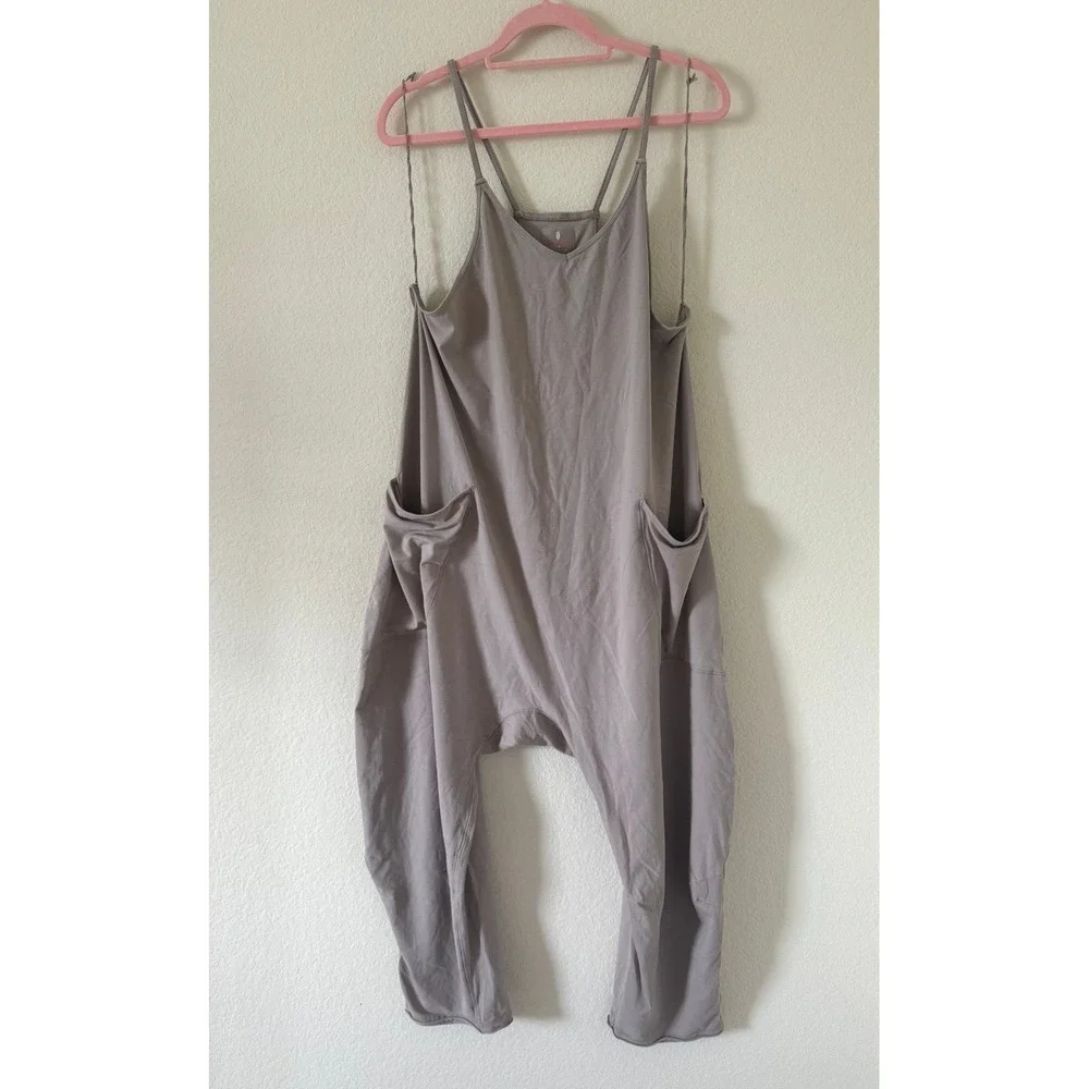 Free People Movement Women's Hot Shot Jumpsuit In Tan Large Bohemian